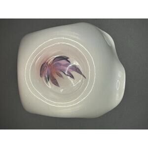 Signed Studio Art Pottery Vessel R. Kaich Sculptural Ceramic Vase Hand Painted